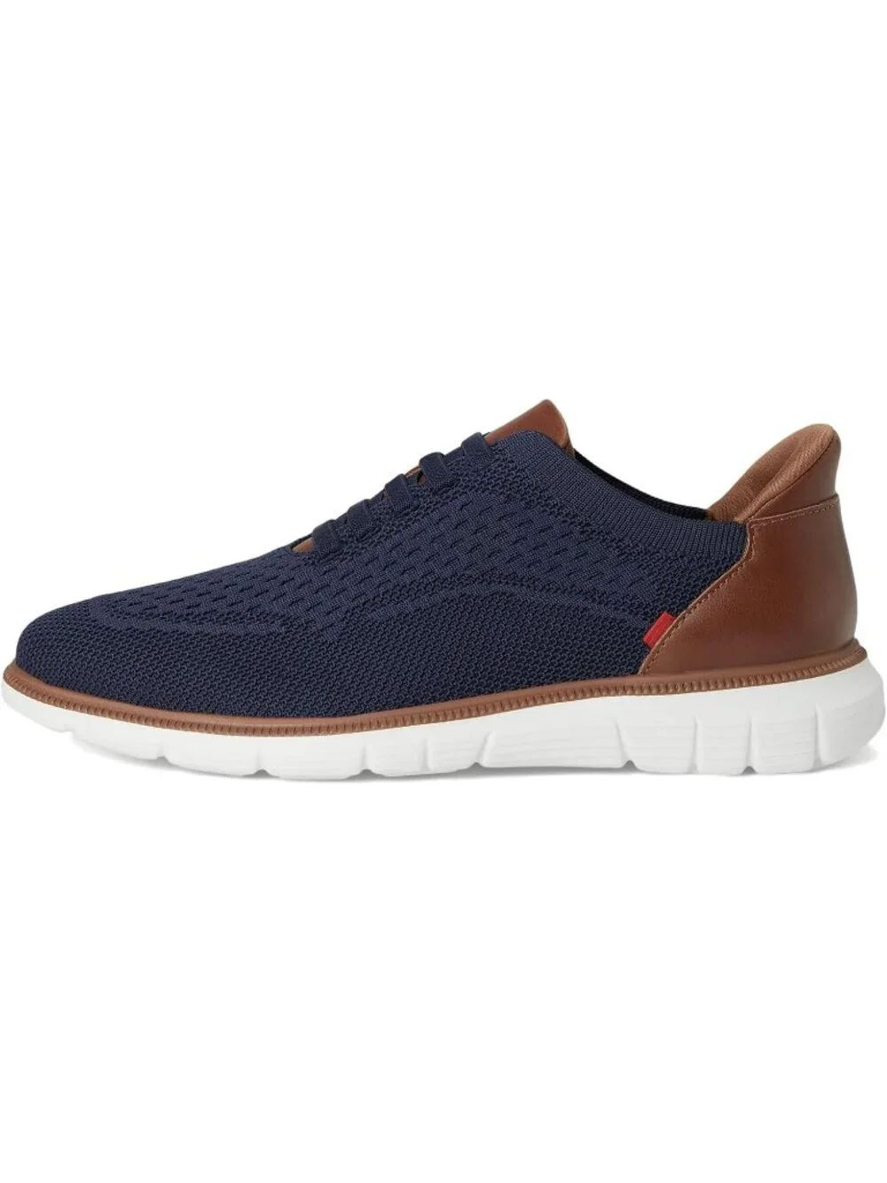 Marc Joseph Men's Navy Leather Slip On Round Toe Solid Comforts Oxfords Shoes